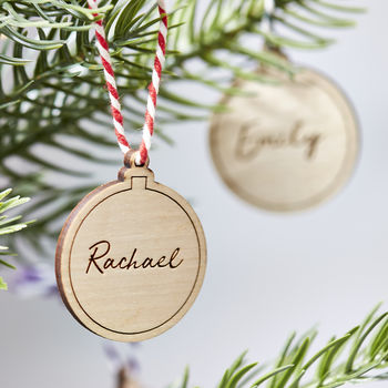 Personalised Wooden Bauble Decoration, 7 of 8