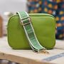 Single Zip Cross Body Bag In Light Green, thumbnail 1 of 2