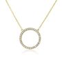Chora Circle Gold Plated And Cubic Zirconia Necklace, thumbnail 3 of 4