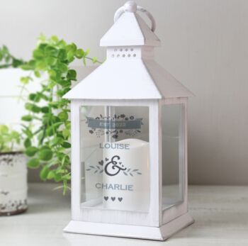 Personalised Wedding Light Up Lantern, 2 of 5