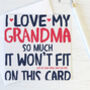 'Love Gran / Nan / Grandma / Nanny / Nana So Much' Card, thumbnail 4 of 5