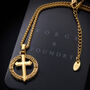 Men's 18 K Gold Plated Cross Pendant 'Corinthian', thumbnail 1 of 7