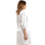 British Made White Short Bridal Satin Dressing Gown With Lace Detail Ladies Size Eight To 28 UK, thumbnail 4 of 5