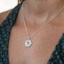 Engraved Sterling Silver Aquarius Zodiac Necklace, thumbnail 2 of 6