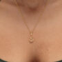 18ct Gold White Star Resin Disc Charm Necklace, thumbnail 3 of 7
