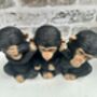 See, Hear, Speak No Evil Monkeys Figurine Ornament, thumbnail 2 of 12