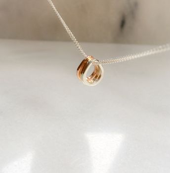 Mini Three Gold Drop Necklace, 6 of 7