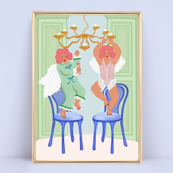 Brasserie Girls Art Print, 2 of 4