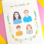 Family Portrait Personalised Hand Painted Print, thumbnail 2 of 5