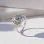 Crown Chakra Amethyst Ring Silver Or Gold Plated, thumbnail 1 of 11