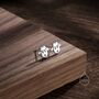 Sheep Face Stud Earrings In Sterling Silver, thumbnail 3 of 11