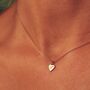 9ct Gold Mini Heart Initial Birthstone Necklace, thumbnail 2 of 6