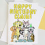 Personalised Balloons Dog Birthday Card, thumbnail 1 of 7