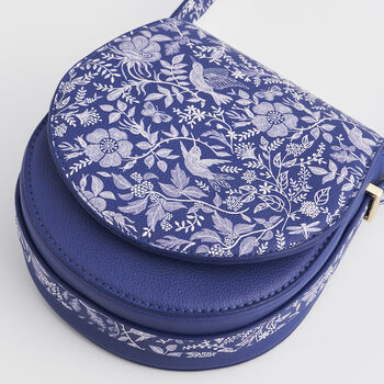 Blue Agnes Floral Saddle Bag, 7 of 8
