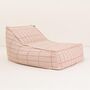 Vibes Adult Long Beanbag In Pink Grid, thumbnail 1 of 4