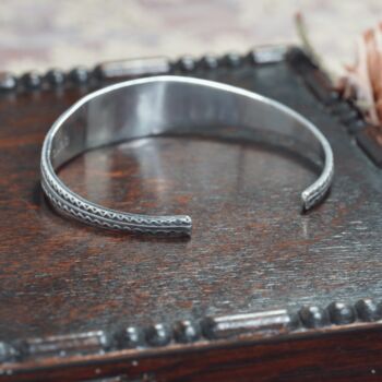Wave Vintage Sugar Tong Bangle, 3 of 6