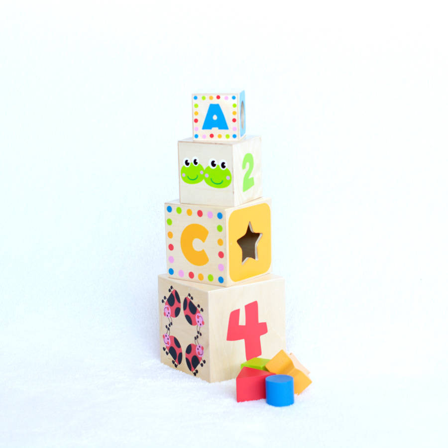 Wooden Stacking Cubes By Jumini