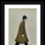 Man Walking Lowry Style Framed Art, thumbnail 2 of 2