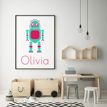Personalised Children's Robot Prints, 8 of 9