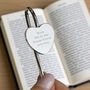 Personalised Engraved Silver Heart Bookmark, thumbnail 5 of 5