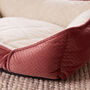 Personalised Coral Geometric Pet Bed, thumbnail 5 of 7