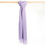 Pure Cashmere Scarf Lilac, thumbnail 4 of 8