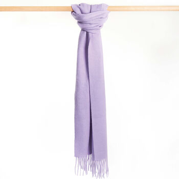 Pure Cashmere Scarf Lilac, 4 of 8