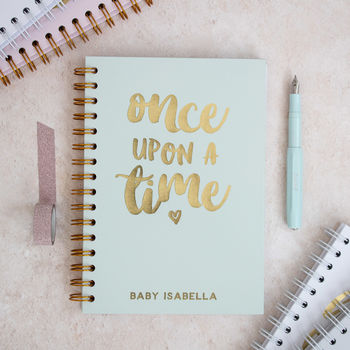 Personalised 'Once Upon A Time' Baby Foil Notebook, 2 of 7
