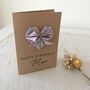 Personalised Birthday Floral Origami Heart Kraft Card, thumbnail 6 of 9