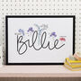 Floral Personalised Name Print, thumbnail 6 of 9