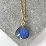Labradorite Gemstone Shell Necklace, thumbnail 3 of 4