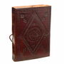 Indra Celtic Open Triskelion Leather Journal, thumbnail 3 of 10