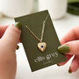 Birthstone Heart Locket 18k Gold Plated Necklace, thumbnail 7 of 12