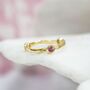 Gold Vermeil Dainty Gemstone Ring, thumbnail 1 of 8