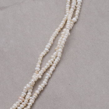 Sterling Silver Multi Strand Freshwater Pearls Necklace, 5 of 6