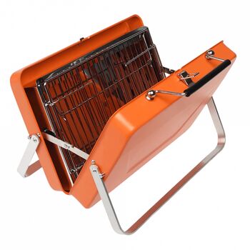 Burnt Orange Portable Suitcase Barbecue, 2 of 7