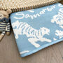 Personalised Knitted Tiger Blanket, thumbnail 2 of 4