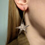 Sepia And Gold Star Earrings, thumbnail 4 of 4