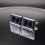 Silver Blue Rectangle Cufflinks Luxury Blue, thumbnail 2 of 6