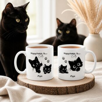 Personalised Peeking Cats Mug, 2 of 5