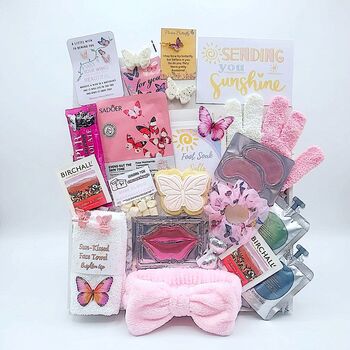 Happy Summer Birthday Sunshine Hug In A Box Spa Gift Pamper Hamper, 5 of 12