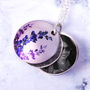 July Birth Flower Delphinium Photo Locket Gift Necklace, thumbnail 1 of 5