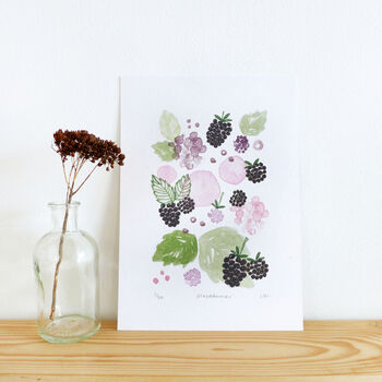 Blackberries A5 Art Print, 3 of 3
