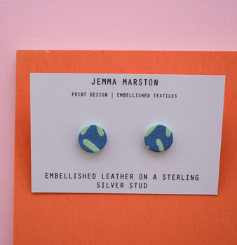 Colour Mini Leather Painted Studs, 2 of 10