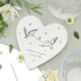 Doves 'A Little Love Goes A Long Way' Ceramic Coaster, thumbnail 1 of 3