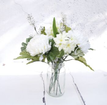 Artificial Bouquet Off White Chrysanthemum, 2 of 7