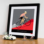 Personalised Cycling Print, King Of The Mountains, thumbnail 1 of 9