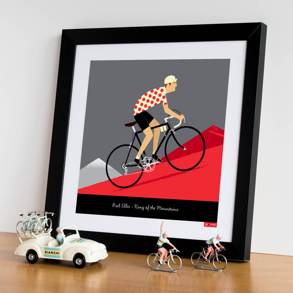 Personalised Cycling Art, King Of The Mountains Print By Gumo