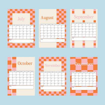 2025 Checkerboard Calendar Pink, 2 of 4