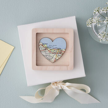 Personalised Miniature Map Framed Heart Gift, 4 of 12